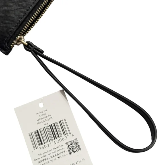 Kate Spade | Lucy L-Zip Wristlet | Black | Small - Picture 7 of 9